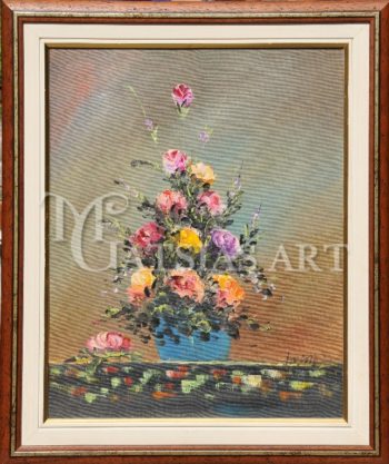 VASE WITH FLOWERS 51Χ62 AUTHENTIC BOARD